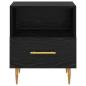 Preview: Nachttisch 2 pcs Schwarz 40 x 35 x 47,5 cm Holzwerkstoff