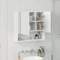 Preview: Spiegelschrank mit Regal Weiß 59 x 17 x 55 cm Holzwerkstoff