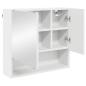 Preview: Spiegelschrank mit Regal Weiß 59 x 17 x 55 cm Holzwerkstoff