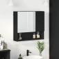 Preview: ARDEBO.de - Spiegelschrank mit Regal Schwarz 59 x 17 x 55 cm Holzwerkstoff