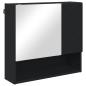 Preview: Spiegelschrank mit Regal Schwarz 59 x 17 x 55 cm Holzwerkstoff