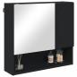 Preview: Spiegelschrank mit Regal Schwarz 59 x 17 x 55 cm Holzwerkstoff
