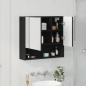 Preview: Spiegelschrank mit Regal Schwarz 59 x 17 x 55 cm Holzwerkstoff
