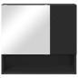 Preview: Spiegelschrank mit Regal Schwarz 59 x 17 x 55 cm Holzwerkstoff
