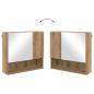 Preview: Spiegelschrank Eiche handwerklich 59 x 17 x 55 cm Holzwerkstoff
