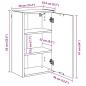 Preview: Badezimmer Schrank Braune Eiche 39 x 23,5 x 65 cm Holzwerkstoff