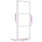 Preview: Schiebetür Golden 76x205 cm Matt ESG-Glas und Aluminium