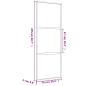 Preview: Schiebetür Golden 76x205 cm Matt ESG-Glas und Aluminium