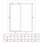 Preview: Schiebetür Golden 76x205 cm Matt ESG-Glas und Aluminium