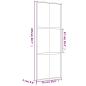 Preview: Schiebetür Golden 76x205 cm Matt ESG-Glas und Aluminium