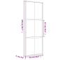 Preview: Schiebetür Golden 76x205 cm Matt ESG-Glas und Aluminium