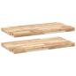 Preview: Schweberegale 2 Stk. 100x40x4 cm Massivholz Akazie Unbehandelt