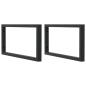 Preview: Waschbeckenregal Wandmontage Stahl und Massivholz Buche