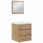 Preview: Badezimmermöbel Set 2 pcs Schwarze Eiche 41 x 38.5 x 48 cm
