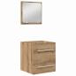 Preview: Badezimmermöbel Set 2 pcs Schwarze Eiche 41 x 38.5 x 48 cm