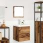 Preview: Badezimmermöbel Set 3 pcs Altes Holz und Weiß Mittel