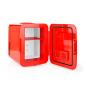 Preview: Tragbarer Mini-Kühlschrank | 6 Dosen / 4 l Inhalt | 100-240 V / 12 V | Heiz- / Kühlfunktion | Tragegriff | Rot