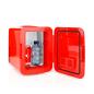 Preview: Tragbarer Mini-Kühlschrank | 6 Dosen / 4 l Inhalt | 100-240 V / 12 V | Heiz- / Kühlfunktion | Tragegriff | Rot