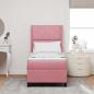 Preview: Boxspringbett mit Kopfteil Rosa 80 x 200 cm Samt