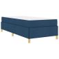 Preview: Boxspringbett Blau und Braun und Weiß 80 x 200 cm Stoff