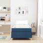 Preview: Boxspringbett Blau und Braun und Weiß 80 x 200 cm Stoff