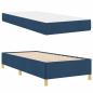 Preview: Boxspringbett Blau und Braun und Weiß 80 x 200 cm Stoff