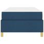 Preview: Boxspringbett Blau und Braun und Weiß 80 x 200 cm Stoff