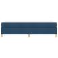 Preview: Boxspringbett Blau und Braun und Weiß 80 x 200 cm Stoff