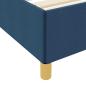 Preview: Boxspringbett Blau und Braun und Weiß 80 x 200 cm Stoff