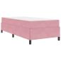Preview: Bettgestell mit Matratze Rosa und Weiß 80 x 200 cm Samt