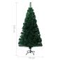 Preview: Künstlicher Weihnachtsbaum mit Ständer Grün 150 cm Glasfaser