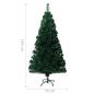 Preview: Künstlicher Weihnachtsbaum mit Ständer Grün 150 cm Glasfaser