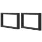 Preview: Waschbeckenregal Wandmontage Stahl und Massivholz Buche