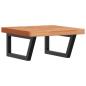 Preview: Waschbeckenregal Wandmontage Stahl und Massivholz Buche