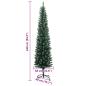 Preview: Künstlicher Weihnachtsbaum Schlank 300 LEDs 240 cm