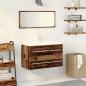 Preview: ARDEBO.de - Badezimmer Waschbecken Schrank Altholz 80 x 38.5 x 48 cm