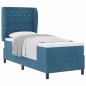 Preview: Boxspringbett mit Matratze Dunkelblau 80 x 200 cm Samt