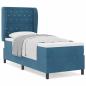 Preview: Boxspringbett mit Matratze Dunkelblau 80 x 200 cm Samt