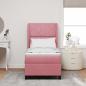 Preview: Boxspringbett mit Matratze mit Kopfteil Rosa 80 x 200 cm Samt