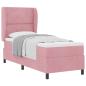 Preview: Boxspringbett mit Matratze mit Kopfteil Rosa 80 x 200 cm Samt