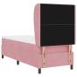 Preview: Boxspringbett mit Matratze mit Kopfteil Rosa 80 x 200 cm Samt