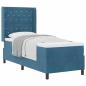 Preview: Boxspringbett mit Kopfteil Blau 80 x 200 cm Samt