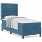 Preview: Boxspringbett mit Kopfteil Blau 80 x 200 cm Samt