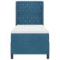 Preview: Boxspringbett mit Kopfteil Blau 80 x 200 cm Samt