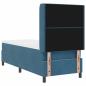 Preview: Boxspringbett mit Kopfteil Blau 80 x 200 cm Samt