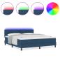 Preview: Boxspringbett mit Matratze mit Kopfteil Blau 180 x 200 cm Stoff