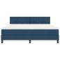 Preview: Boxspringbett mit Matratze mit Kopfteil Blau 180 x 200 cm Stoff