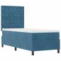 Preview: Boxspringbett mit Matratze Dunkelblau 80 x 200 cm Samt
