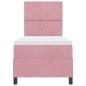 Preview: Boxspringbett mit Matratze mit Kopfteil Rosa 80 x 200 cm Samt