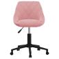 Preview: Drehbarer Bürostuhl aus rosa Samt